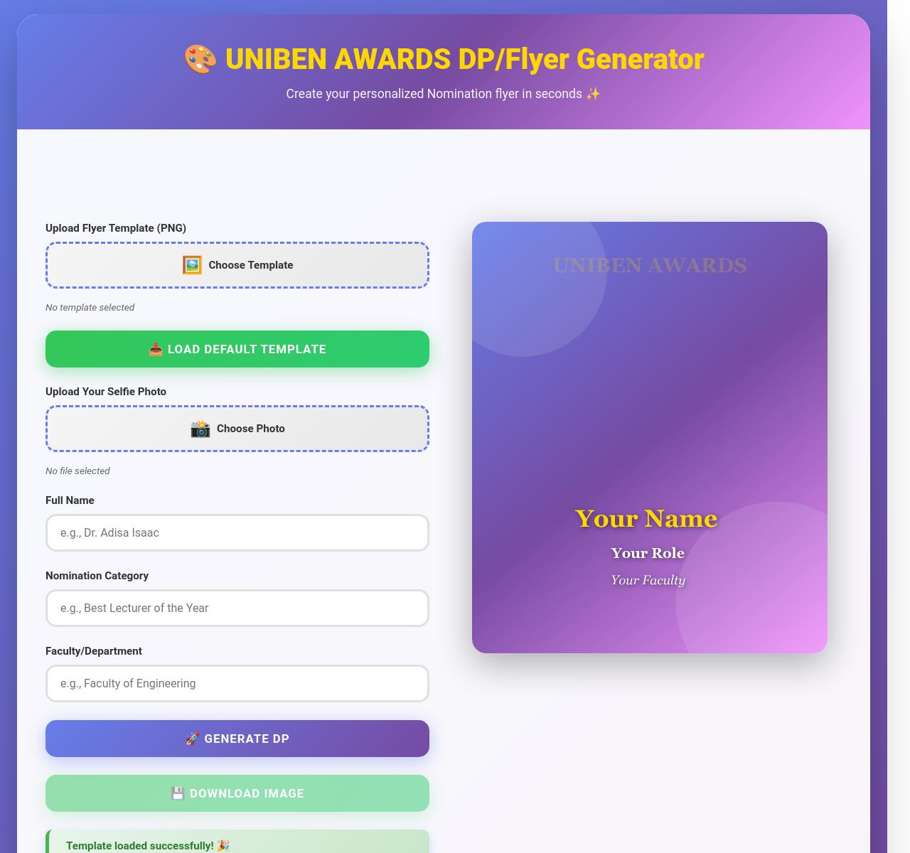 UNIBEN Awards Recognition System